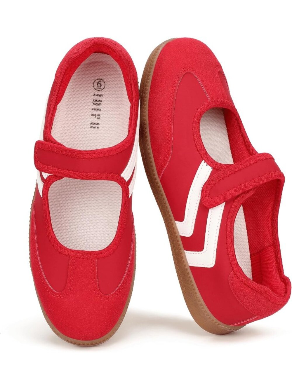 Women's Red Retro Comfortable Non-Slip Casual Tennis Walking Fashion Sneakers